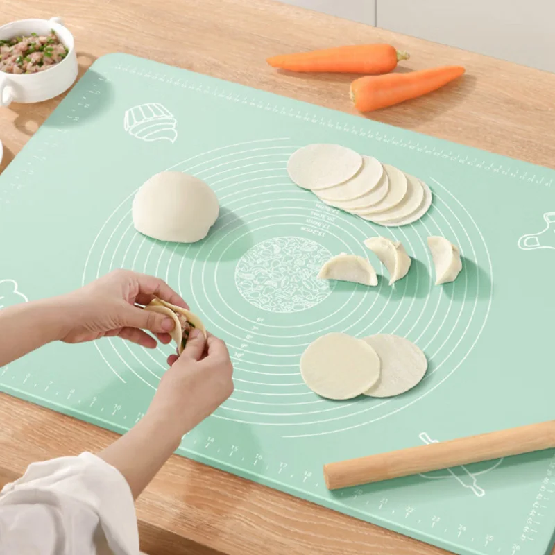 thin non-stick Dough Kneading silicone baking mat for kitchen counter