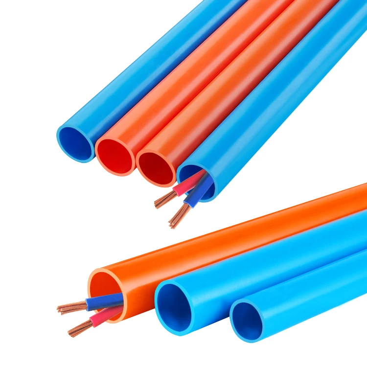 China factory Non-conductive  customized white red blue 16 25 32 20 40 50mm pvc electrical conduit pipe