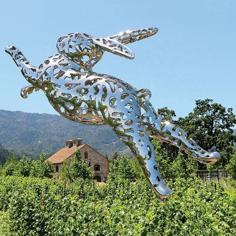 Chinese factory professional custom made funny stainless steel rabbit sculpture
