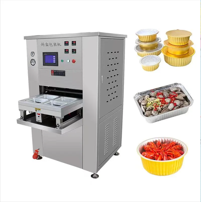 Automatic Filling N2 CO2 O2 Tray Vacuum Sealing Packing Machine Suitable For Fast Food Pastry Cheese