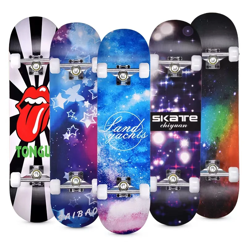 Оптовая продажа, деревянный пустой 7-слойный 100%, китайский Кленовый Скейтборд, индивидуальный профессиональный скейтборд