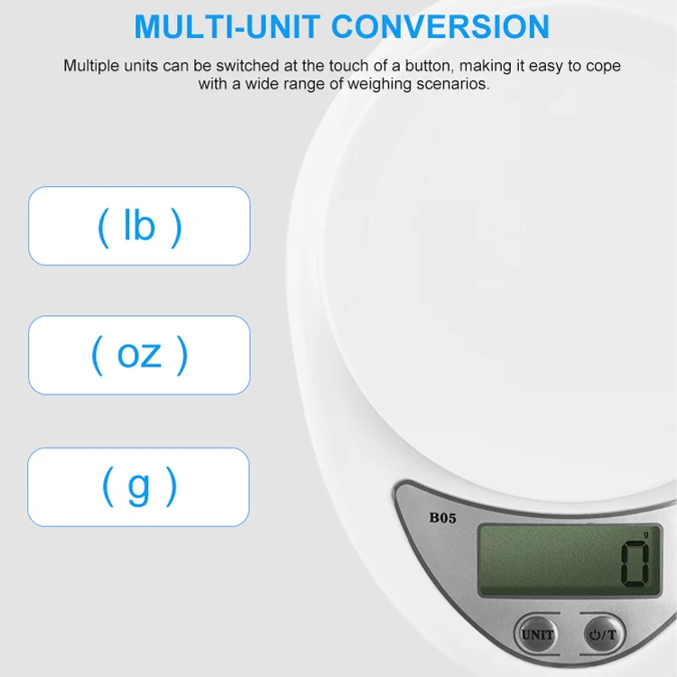 Wholesale Household Lcd Display Plastic Design Cooking Digital Scale Kitchen Electronic Food Scale