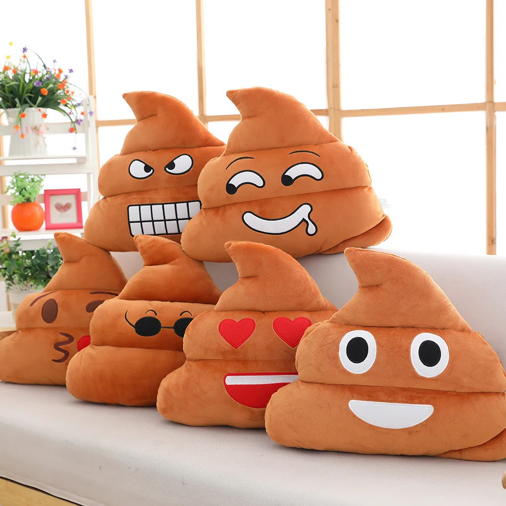 25-45CM Creative Funny Poop Prank Plush Stuffed Toys Pillow Gift Feces Excrement Soft Toys Shit Juguete de Peluche