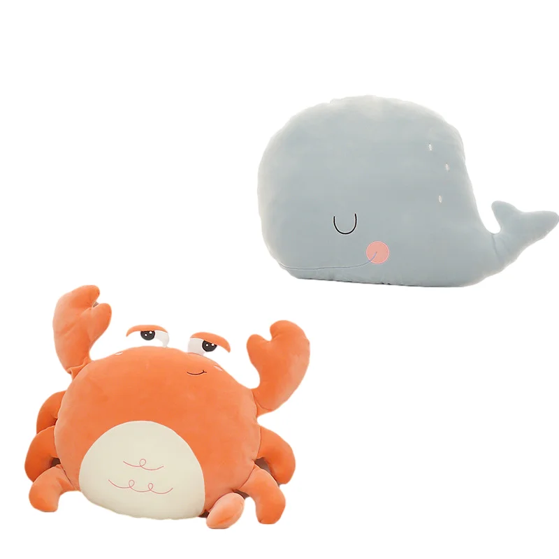 OEM Cute Plush Stuffed Sea Animal Shark Dolphin Pillow Cushion Toy Plush Pillow