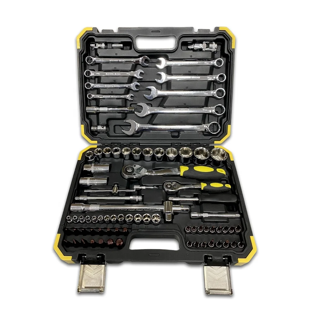 82pcs socket set with bits and combination wrench car repair tool