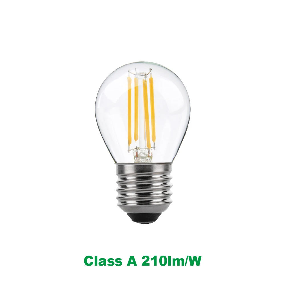 UKCA certificate Class A 210lm/w filament bulb with E14 B22 E27 base Edison Led Light Bulbs Clear LED bulb