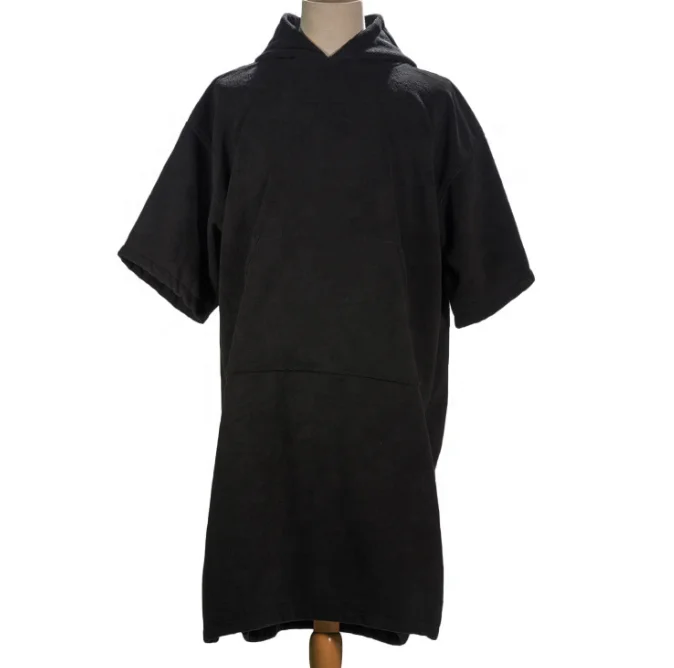 Custom Designs Solid Color Hooded Beach Towel Surf Microfiber Adult Terry Cotton Bath Poncho Terry Cloth Robes