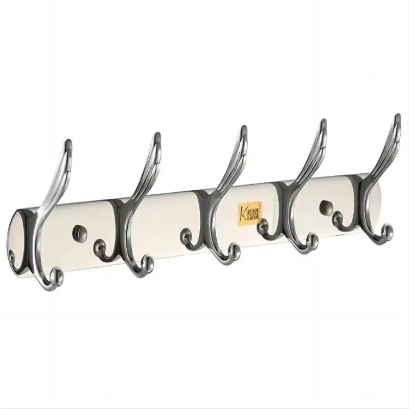 201 Stainless Steel Storage Hanger Hooks Round Design Simple Style Coat Hook for Bathroom Luxurious Modern Faucet