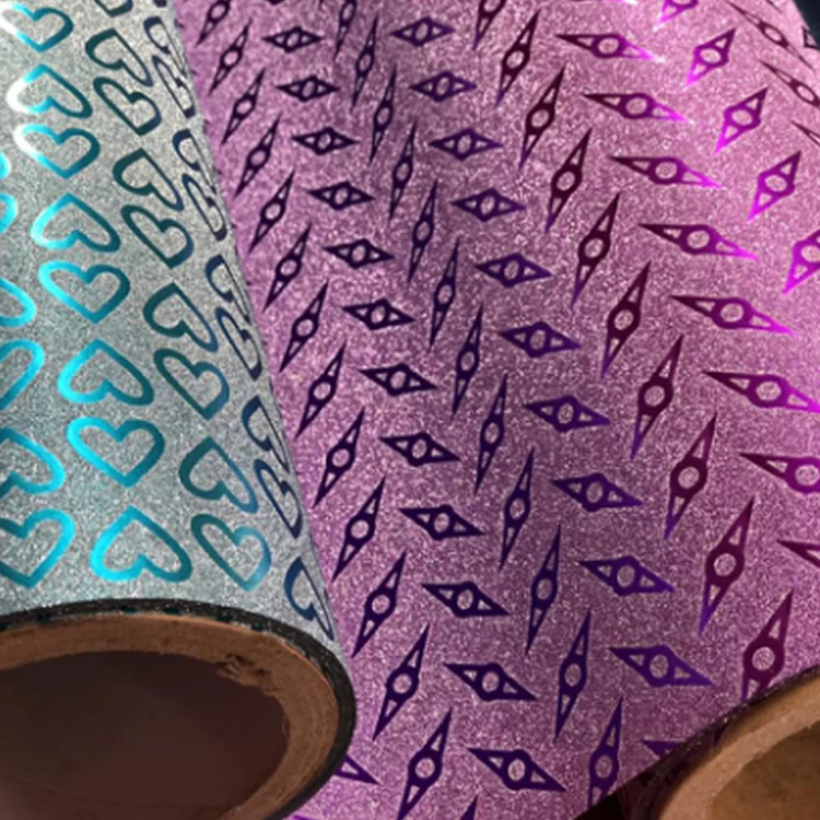 Customized Support Samples Packaging Use Metallized Thermal Sparkly Glitter Film For Textile