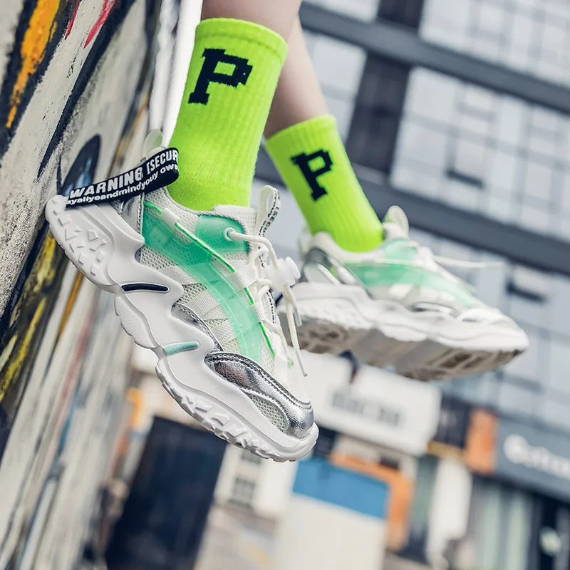 2022 Boys Girls Casual Sports Sneakers Toddler Little Big Kids Lightweight Trainers Children School Chunky Athletic Tennis Shoes