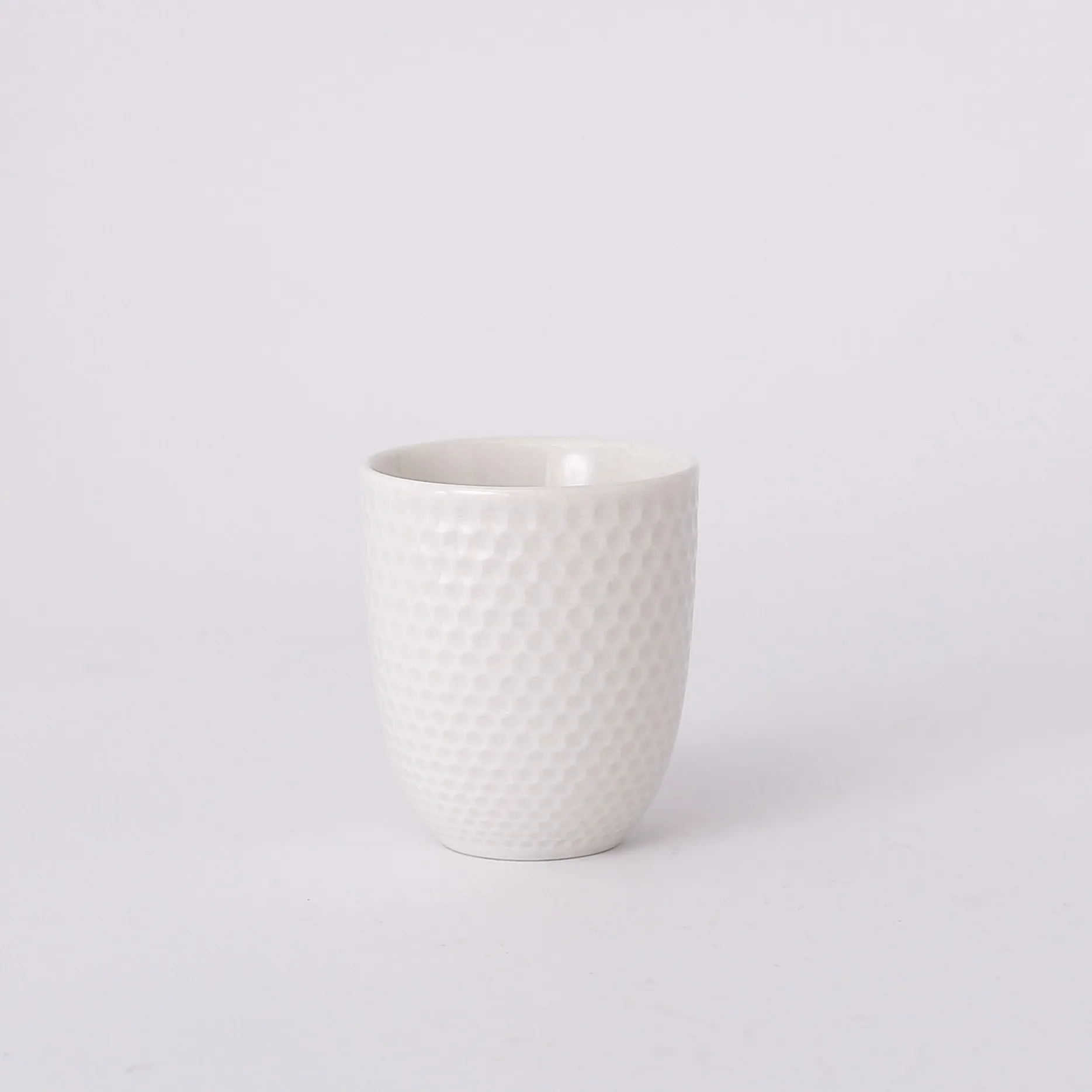 OEM Ball Grid Fine Custom Logo Cups White Porcelain Tea Cup Mug Without Handle