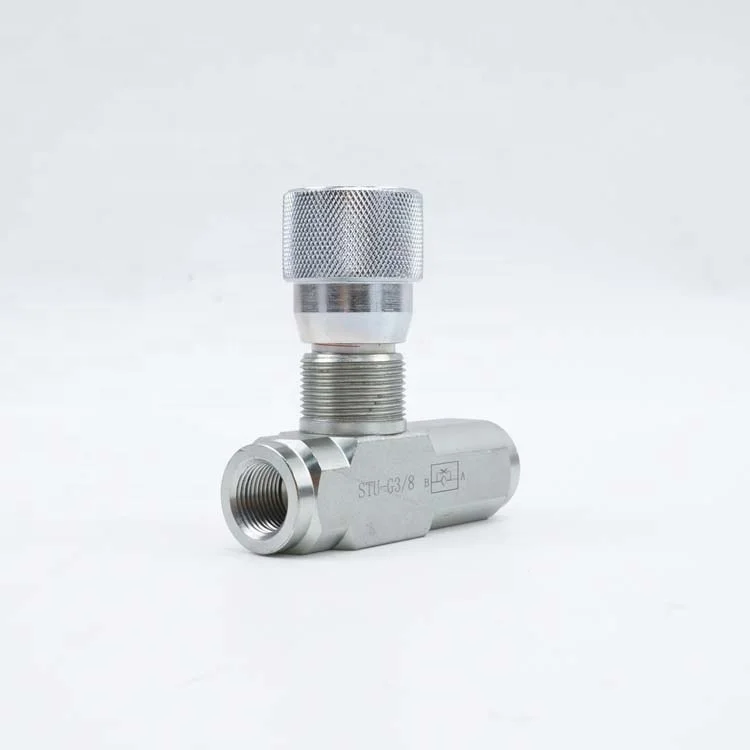 STU-G3/8 high pressure ss industrial 6000psi hydraulic flow restrictor ball valve with check valve 3/8inch