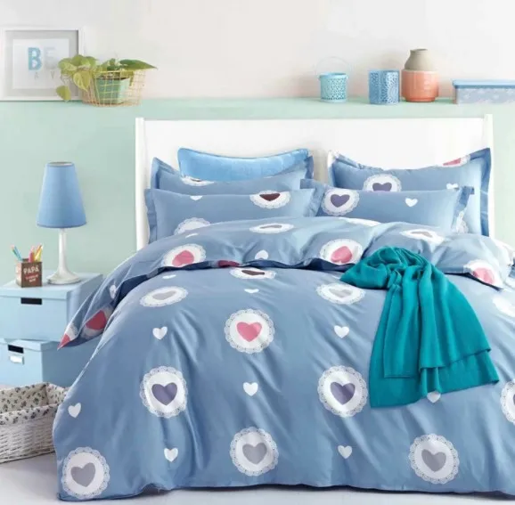 100% cotton floral printing Bedsure Duvet Cover Set with Zipper Closure quilt cover +flat sheet+fitted sheet+ pillow case set