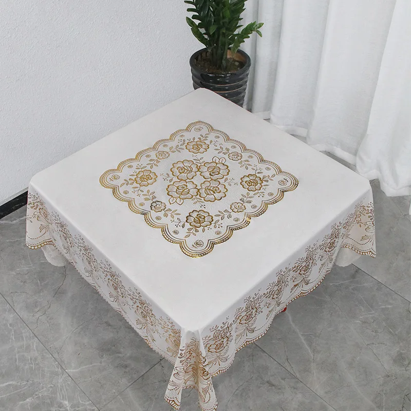 Custom PVC Printed Plastic Round Oil Resistant Waterproof Wedding Tablecloth Roll Home