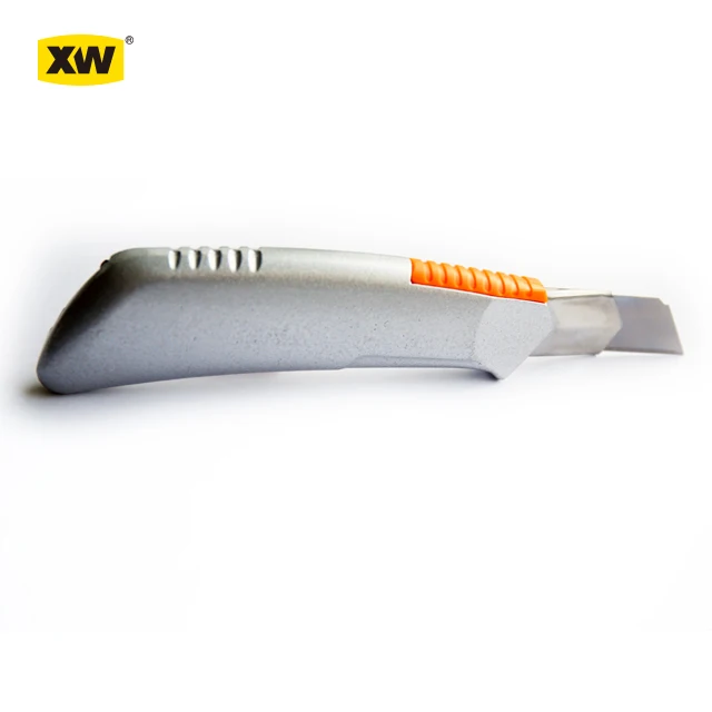 Aluminum alloy handle auto lock 18mm  box cutter snap off blade  knife