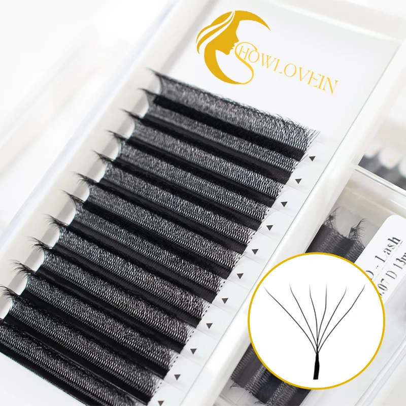 3D 4D 5D 6D Clover Lashes Y W Shape Weave Clover Volume Lash Extension Private Label Clover Lashes