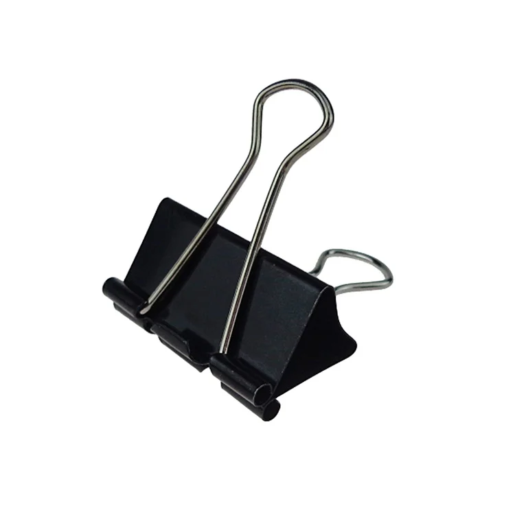 Лидер продаж на заказ, новый дизайн, рекламная декоративная офисная папка, черный металлический зажим для бумаги