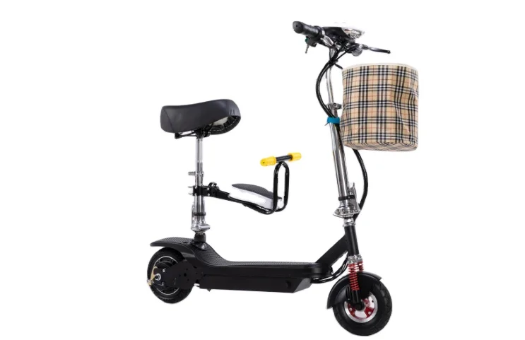 2 Wheels Electric Scooter including car basket portable for adult with baby seat
