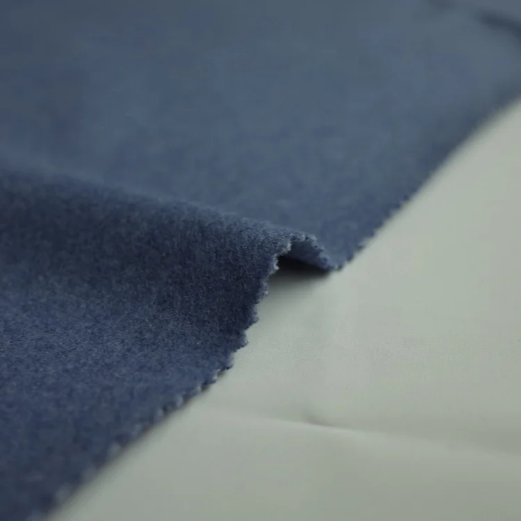 hhw15126 High Quality  knit brush  nylon poly wool fabic  Wholesale Custom Cheap  for ladies wear