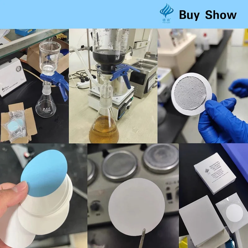 laboratory disposable filter membrane 50mm 47mm 0.45um 0.22um CA nitrate cellulose membrane filter for lab