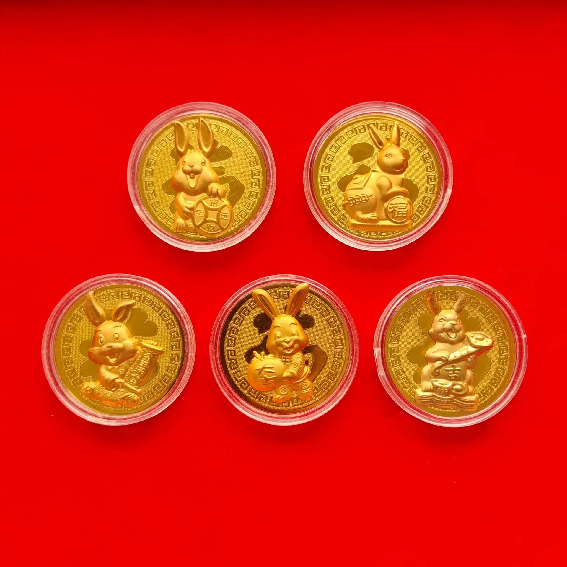 2023 Chinese New Year of the Rabbit High Quality Lucky Metal Silver Gold Commemorative Coin