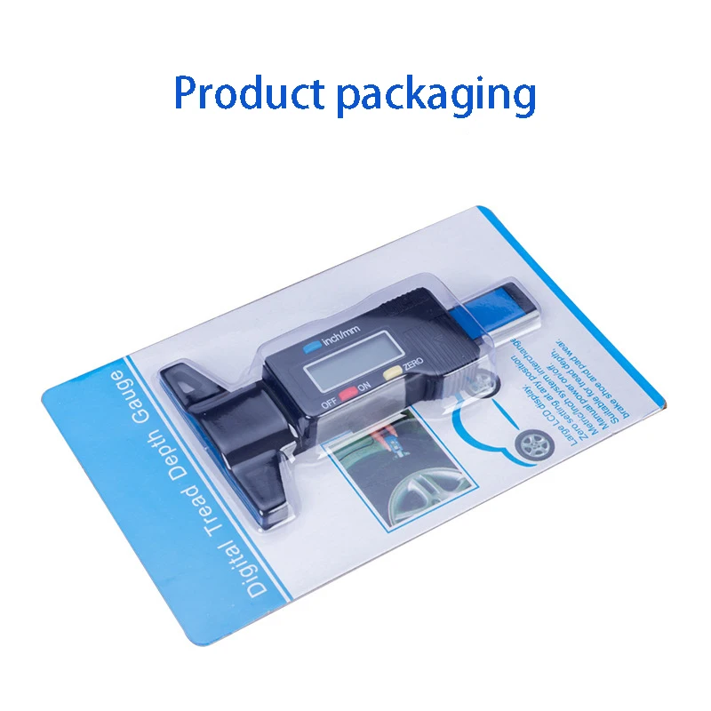 Digital Car Tyre Thickness Gauges Depth Meter for Safe Auto Tyre Tread Monitoring Tyre Wear Detection Measure Caliper Instrument