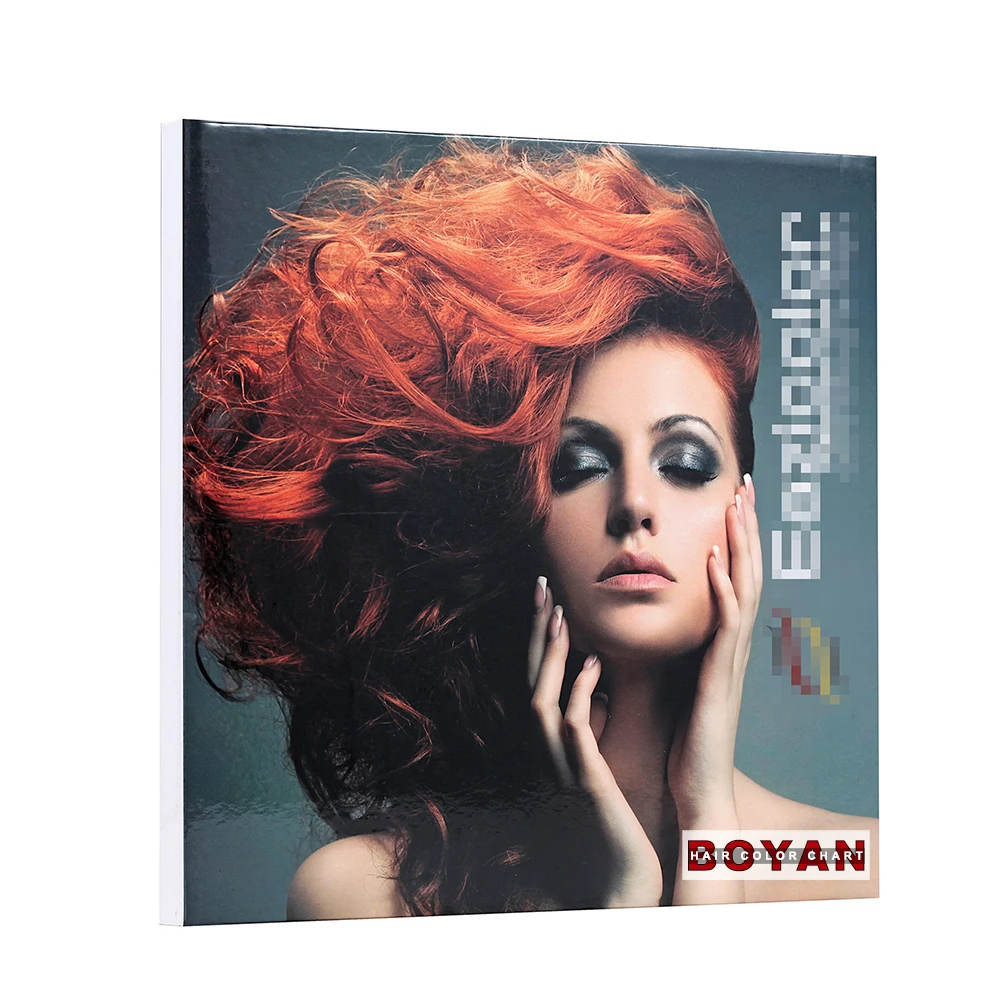 Color choice 2-page hair dye color swatch chart for hair cream