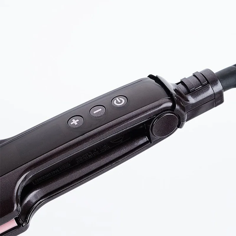 Wholesale factory price private label wide plate steam pod fast high heat flat iron hair straightener titanium professional