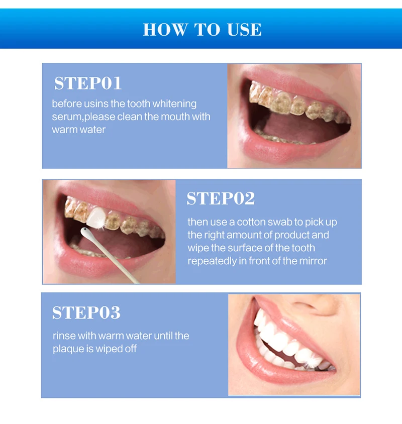 OEM Yellow Stains Teeth Treatment Smoke Coffee Plaque Dental Tools Oral Hygiene Remove White Tooth Care Teeth Whitening Essence