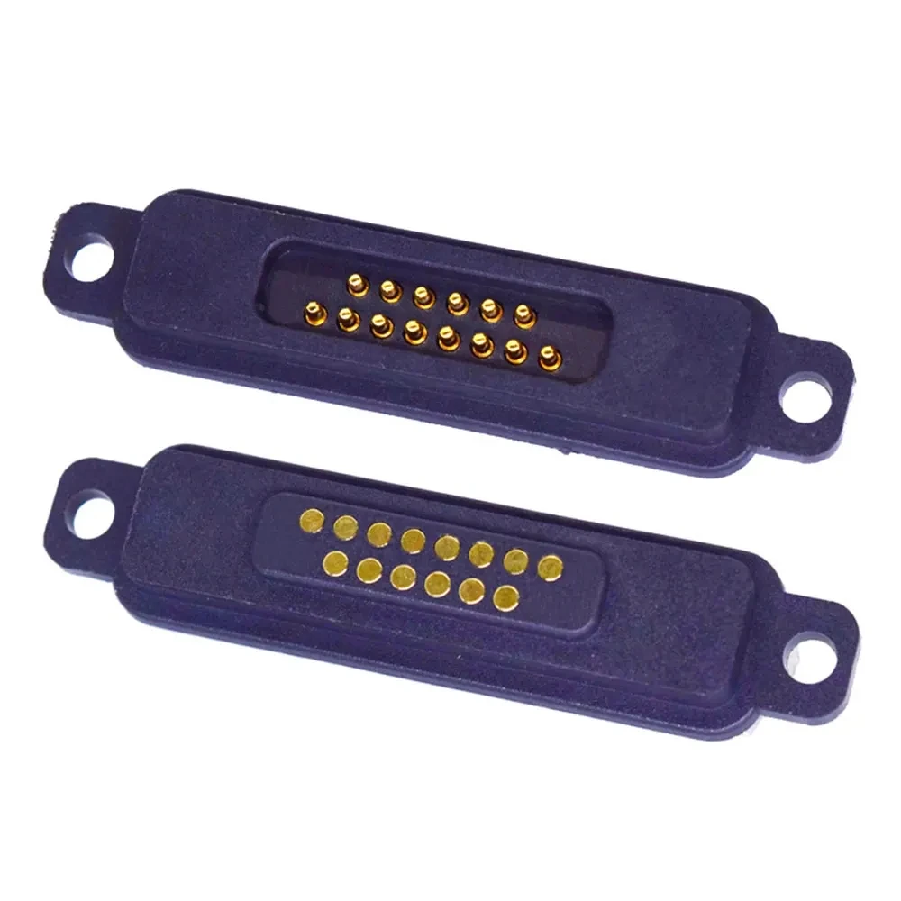 1 Pair Waterproof Magnetic 2A Pogo Pin Connector 6/7/8/9/10/11/12Pin Male Female Spring Loaded DC Power Socket