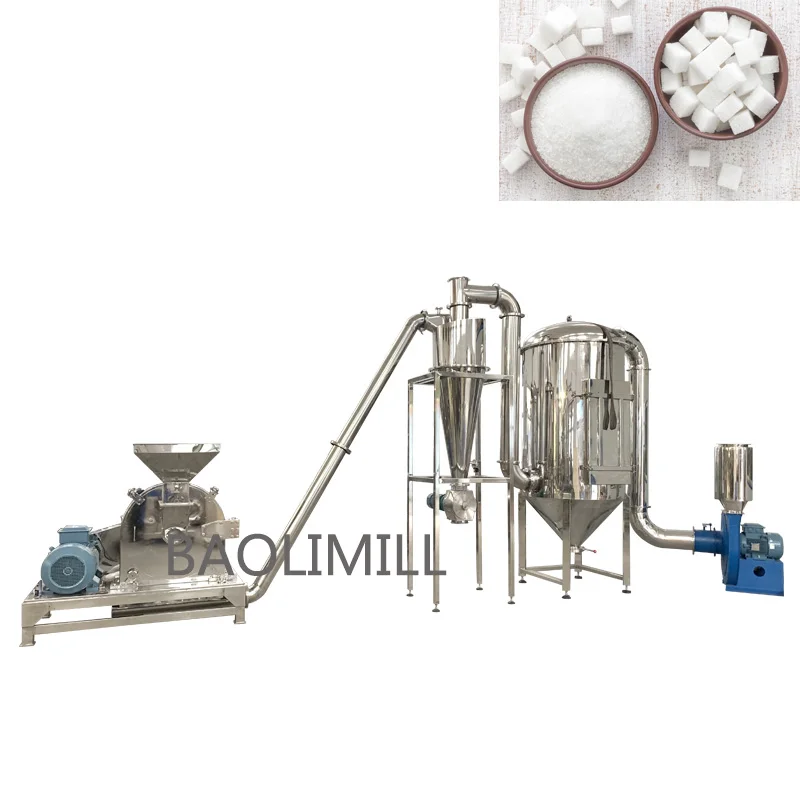 Industrial sugar powder grinding machine for icing sugar powder