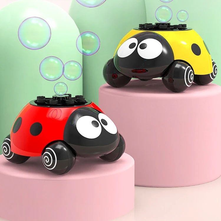 Children toy cartoon electric automatic bubble gun machine toy with light