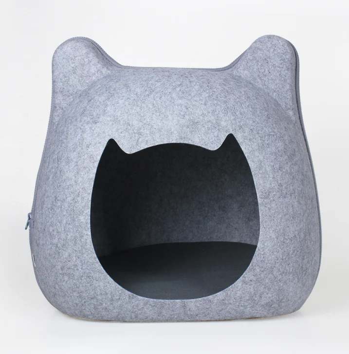 
Best selling Handmade Felt Cat House felt cat cave wool felt cat bed cave 
