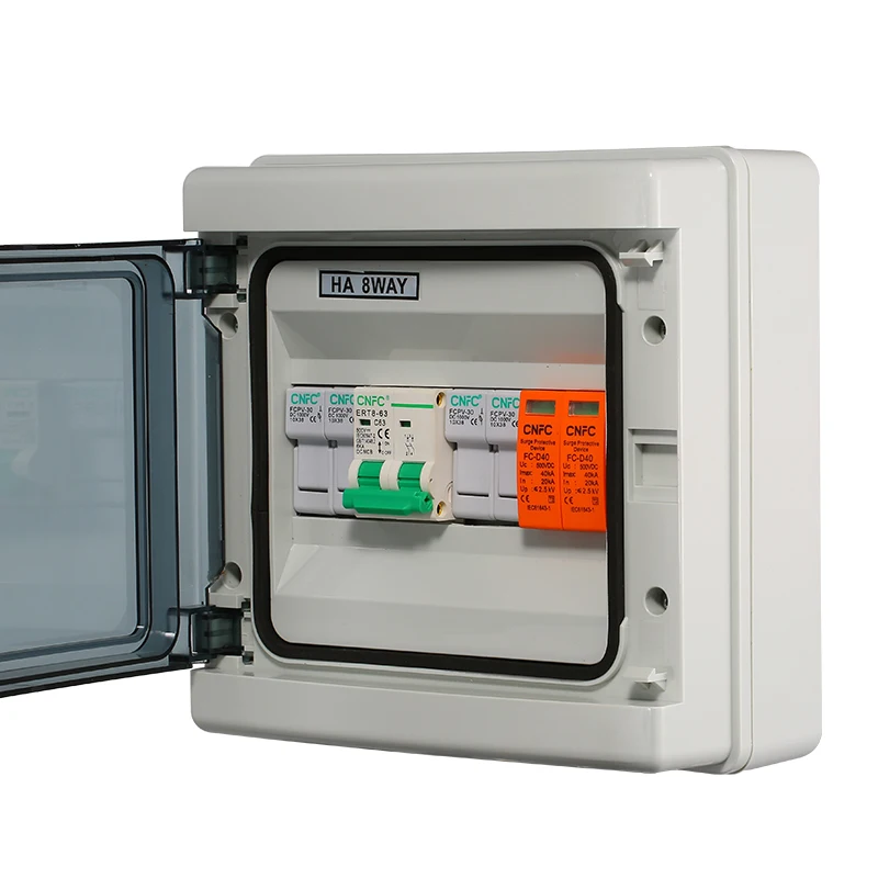 IP65 1 IN 8 OUT 1 Strings Array 3KW 16A 500V DC Solar pv combiner box solar panel for solar panel