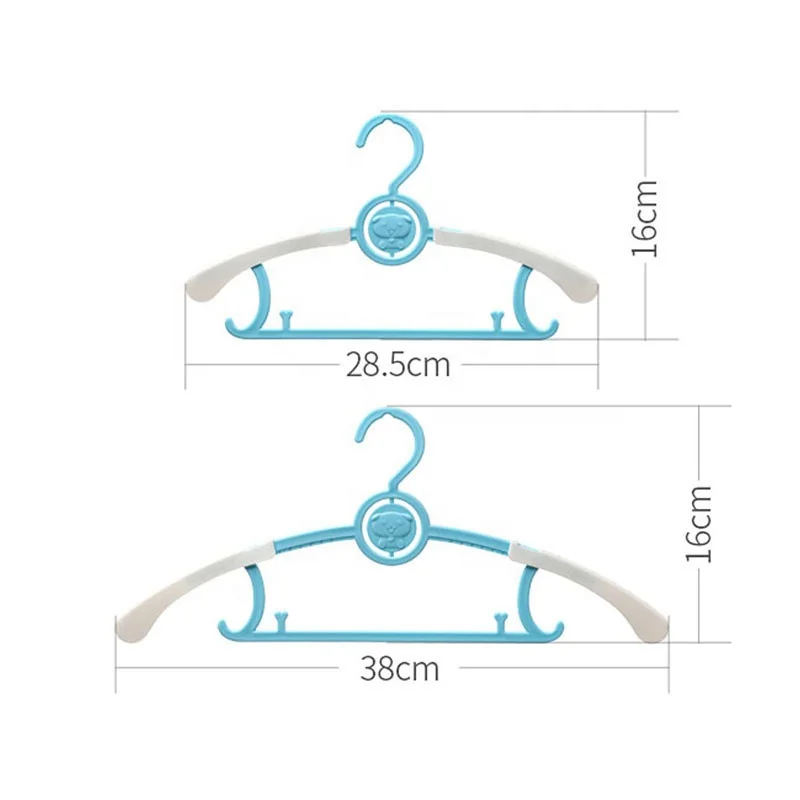 5pcs/set Adjustable Kids Clothes Hangers Plastic Telescopic Non-Slip Baby Children Clothing Hanger