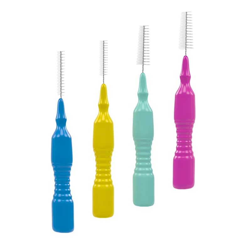 
interdental tooth brush Dupont nylon bristle inter dental brush 