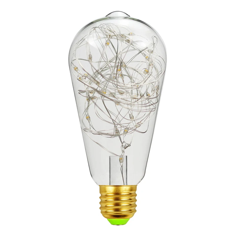 
LED Copper Lamp ST64 1.5W Brass Base Optional Screw E26/E27/B2 Tea Green Environmental Protection Energy Saving 