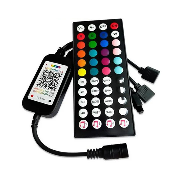 44key bluet0oth smart app controlled music sync rgb led strip music controller