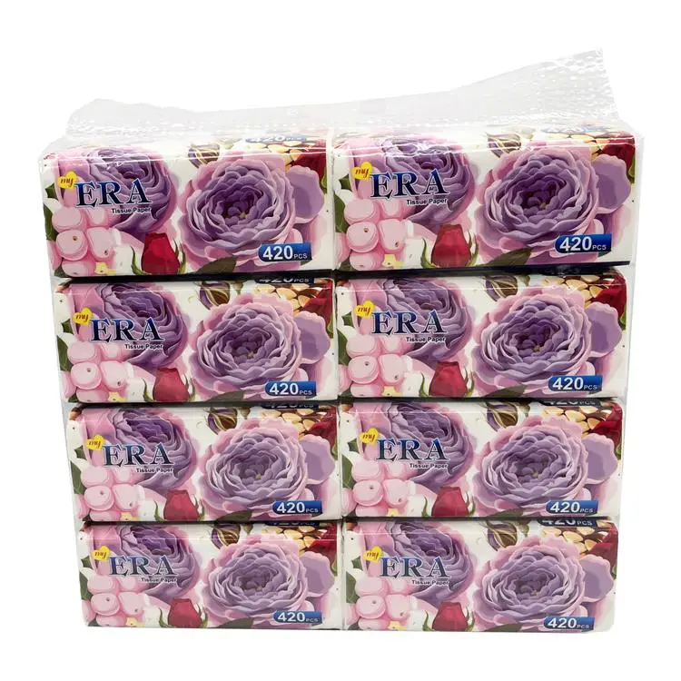 100% Virgin Wood Pulp High Quality Tissue Paper Facial Tissues Hot Sell Custom Tissue Paper Napkin In Myanmar