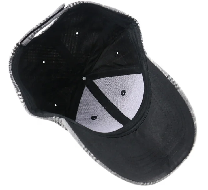 Winter Warm Casual Lumberjack Plaid Melange Cap Dad Hat 6 Panel Classic Adjustable Soft Furry Baseball Cap