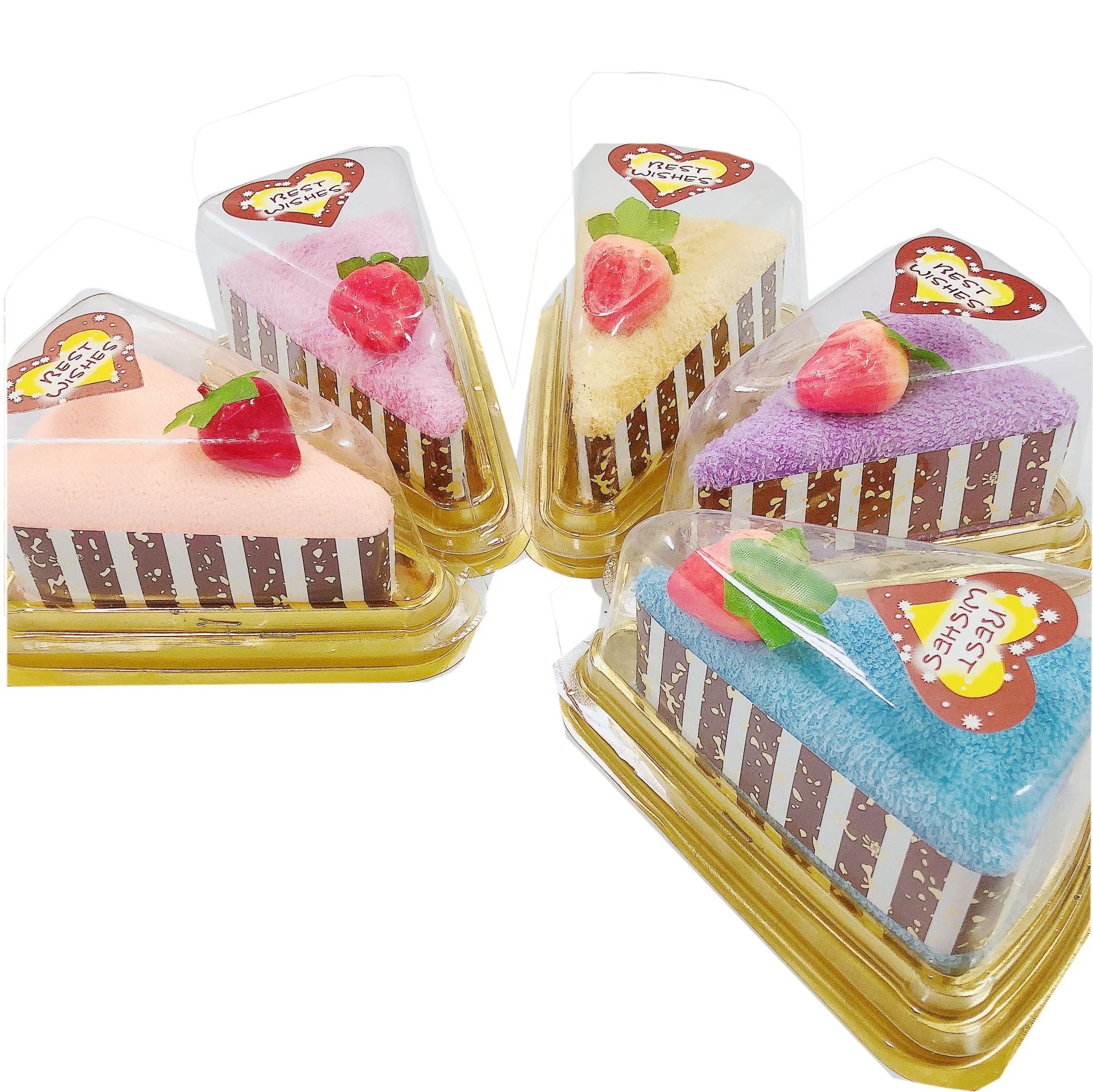 Party wedding birthday door gifts wholesale cake shape towels