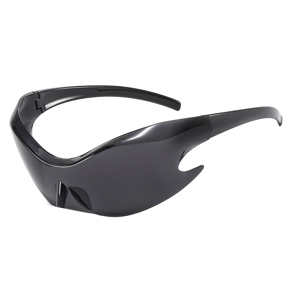 2023 Black Shades Men The Industry Factory Price One Piece Designer Personalized Alien Cheap Plastic Uv400 Shades Sunglasses