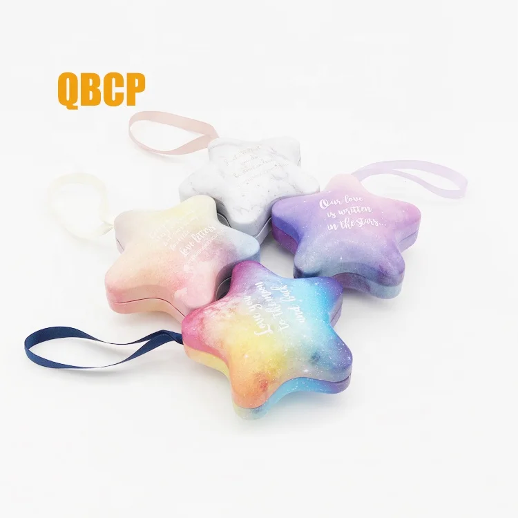 Hot sale 3D star shaped Christmas decorative tin box