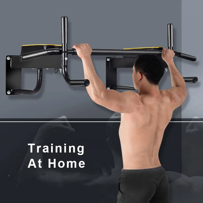 
Multifunctional Wall Mount Pull Up Bar Home Exercise Equipment Wall Mounted Chin Up Bar Foam Leg LIft Wide Grip Pull Up Bar 