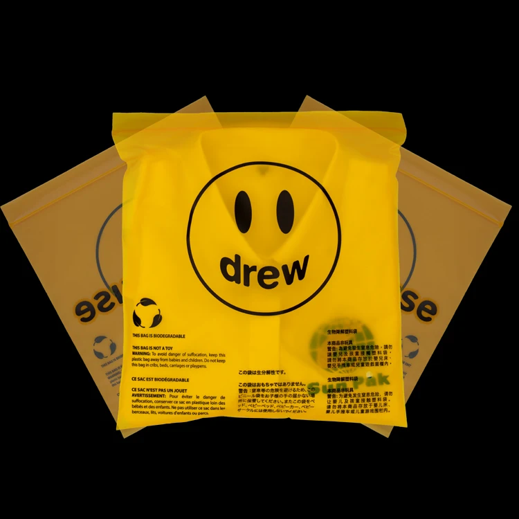 Frosted Zipper Ziplock Garment Clothing Packaging Bags Biodegradable Zip Lock Custom Plastic Shopping Bag For Sachet Packaging