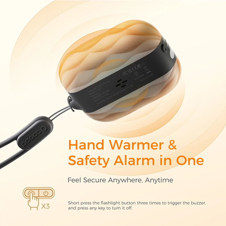 3 Levels Heating 70g Portable Electric Handwarmers Keep Warm Gifts Hand Warmers Rechargeable