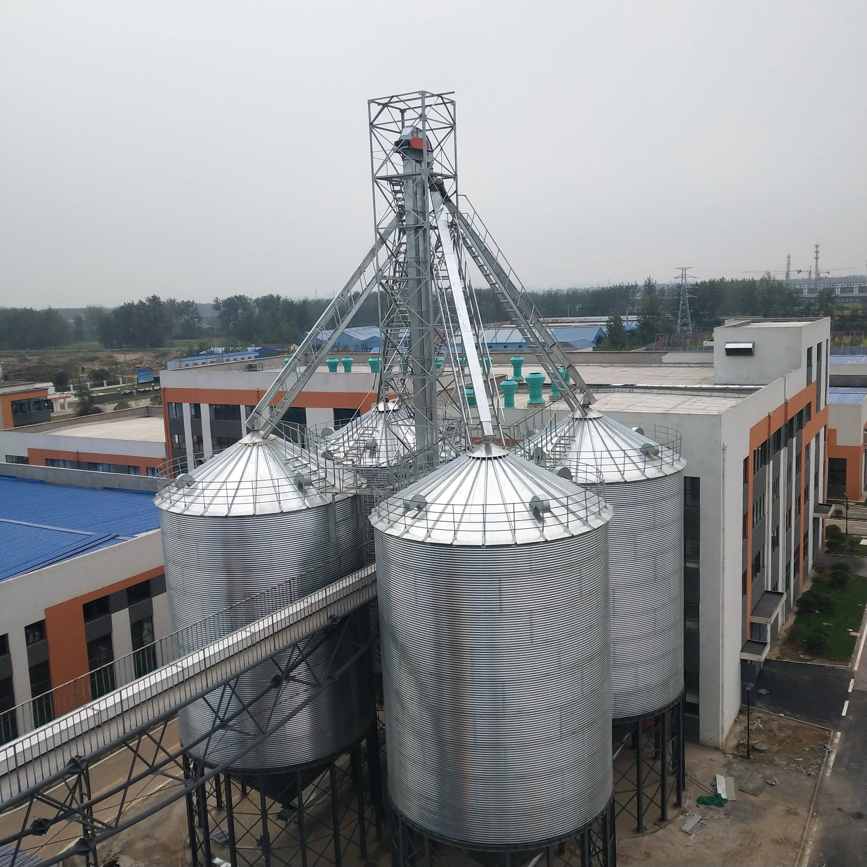 Intelligent and convenient silo de gros de armazenamento de cereais de ao bean silo factory silot  grain