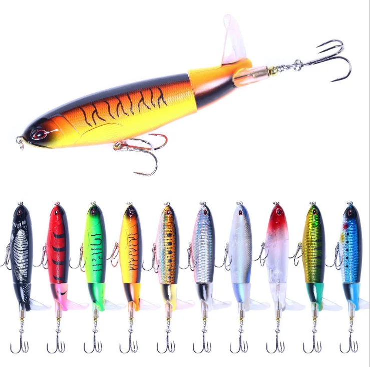  Whopper Popper Topwater рыболовная приманка искусственная жесткая мягкая Поворотная Рыболовная Снасть с хвостом Geer