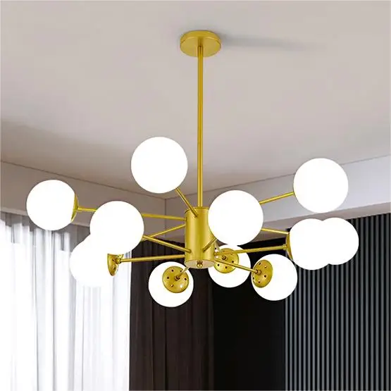 Modern Lustre Pendant Light Living Room Adjustable Ball Hanging Lamp Dining Room Lighting Fixtures Magic Beans Chandeliers LED