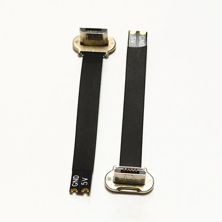 Заводской вверх вниз угловой Android микро usb разъем с 2-контактным мягким FPC плоский зарядный